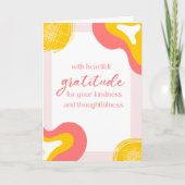 Thank You | Heartfelt Gratitude  Elegant Modern カード (正面)