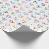 Thank you & hearts in 44langs as DC♡shaped pattern ラッピングペーパー (角)