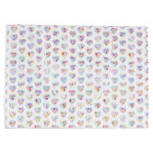 Thank you & hearts in 44langs as DC♡shaped pattern ラージペーパーバッグ (裏面)