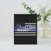 THANK YOU HERO SUPPORT POLICEはがき ポストカード (スタンド正面)