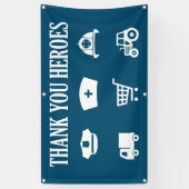Thank You Heroes |最初の応答者 横断幕 (縦)