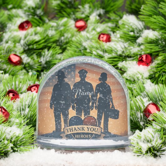"Thank You, Heroes" First Responder Snow Globe (クリスマス)
