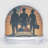 "Thank You, Heroes" First Responder Snow Globe (裏面)