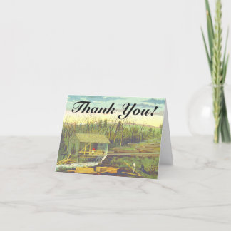 "Thank You!" + Historical Rustic Lumber Mill カード