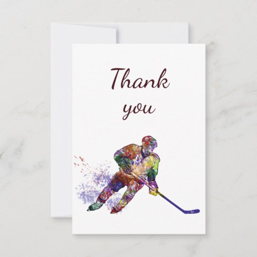 Thank You Hockeyスポーツ サンキューカード (正面)