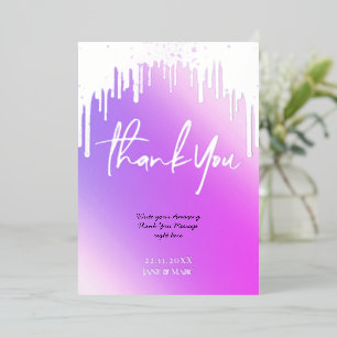 Thank You Holographicグリッタードリップフォイルカード 箔シーズンカード