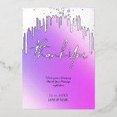 Thank You Holographicグリッタードリップフォイルカード 箔シーズンカード (正面)