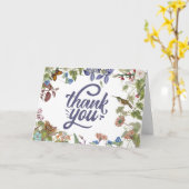 Thank You Hummingbird & Butterfly Card カード (黄色い花)