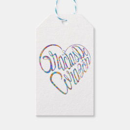 Thank you in 17 langs as heart shapes ギフトタグ