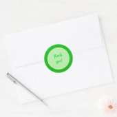 Thank you in Green Circle Stickers ラウンドシール (封筒)