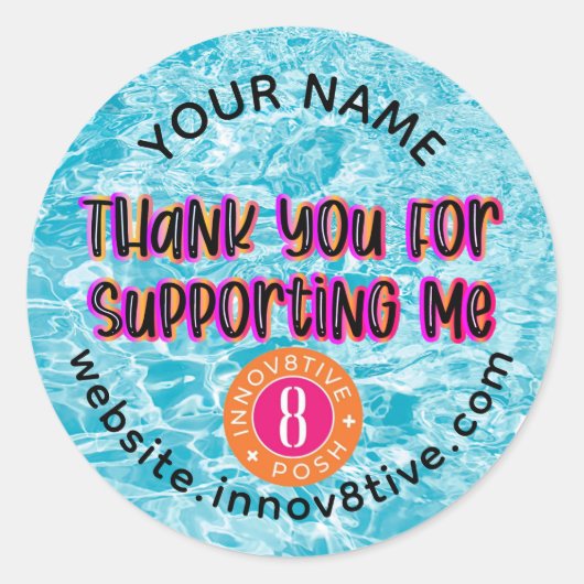 Thank You Innov8Tive Pohsラベル ラウンドシール (正面)