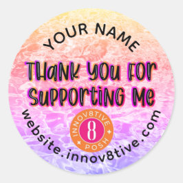 Thank You Innov8tive + Posh label ラウンドシール