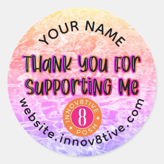 Thank You Innov8tive + Posh label ラウンドシール (正面)