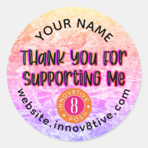 Thank You Innov8tive + Posh label ラウンドシール
