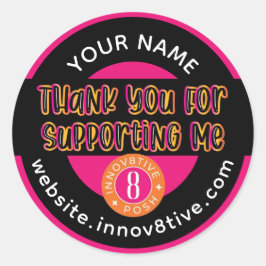 Thank You Innov8tive + Posh label ラウンドシール