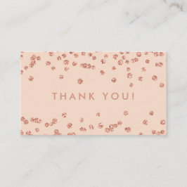 Thank You Insertバラ金ゴールドグリッター紙吹雪赤面 エンクロージャーカード