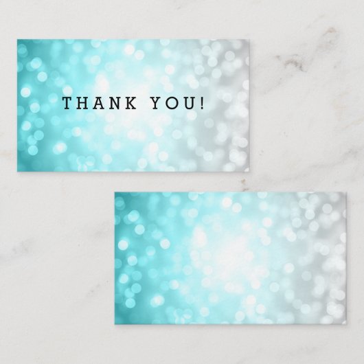 Thank You Insertビーチグラデーショングリッター灯 エンクロージャーカード (正面/裏面)