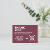 Thank You Insert Card | 割引コード 名刺 (スタンド正面)