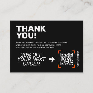 Thank You Insert Card 割引コード 名刺