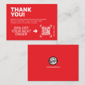 Thank You Insert Card | 割引コード 名刺 (正面/裏面)