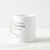 Thank You Investor — お名前入りカスタム コーヒーマグカップ (正面左)