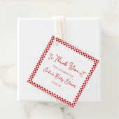 Thank You Italian Red Baby or Bridal Shower  フェイバータグ (インサイチュ)