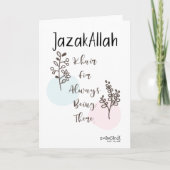 Thank You - JazakAllah  カード (正面)