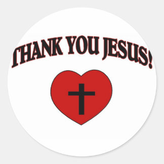 Thank You Jesus (ハート) ラウンドシール