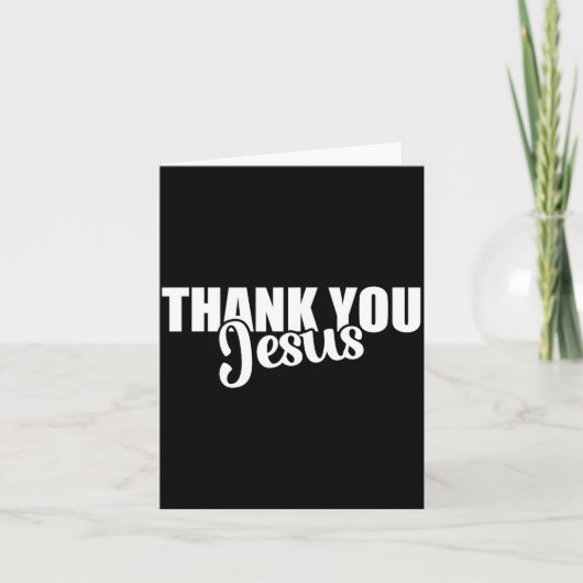 Thank You Jesus Faith Based Christian Bible Gospel カード (正面)