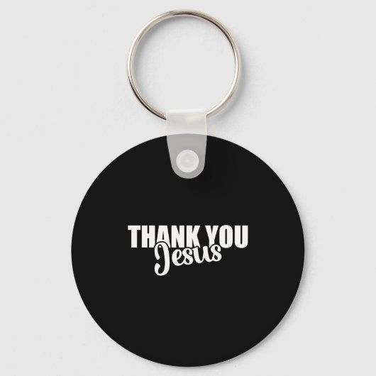 Thank You Jesus Faith Based Christian Bible Gospel キーホルダー (正面)