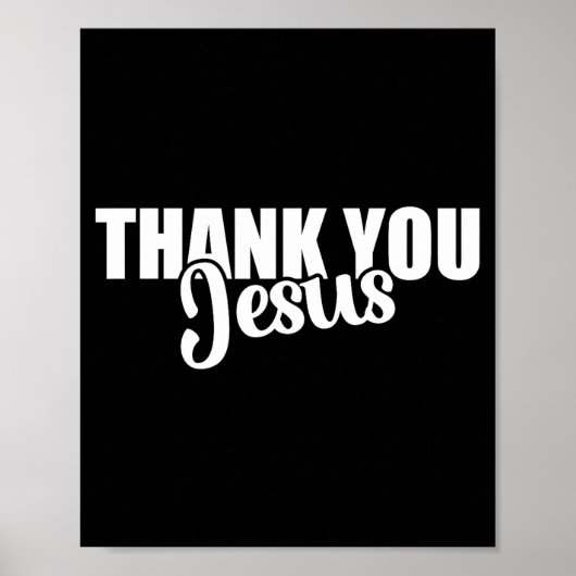 Thank You Jesus Faith Based Christian Bible Gospel ポスター (正面)