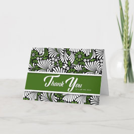 Thank You Job Well Done - Green White and Black サンキューカード