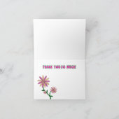 THANK YOU KIND NOTE CARD - COUMOUS-DOG-FLOWER サンキューカード (内部)