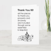 Thank You Kit – あなたおもしろいの詩感謝してい。 サンキューカード (正面)