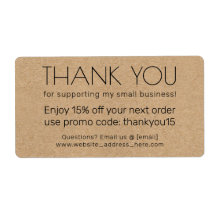 Thank You Kraft Paper Style Business Package