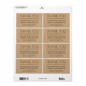 Thank You Kraft Paper Style Business Package ラベル (フルシート)