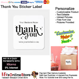 Thank You Label Elegant Packaging Promoting 15 スクエアシール