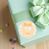 Thank you label for Daisy's birthday party CUSTOMI ラウンドシール