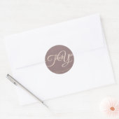 Thank You Label Seal - 結婚s Purple ラウンドシール (封筒)
