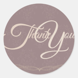 Thank You Label Seal - 結婚s Purple ラウンドシール