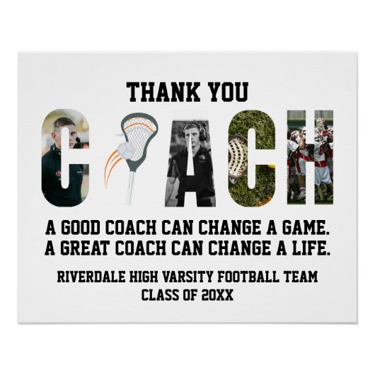 Thank You Lacrosse Coach ポスター (正面)