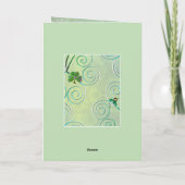 Thank you Leprechaun Folded Greeting Card カード (裏面)