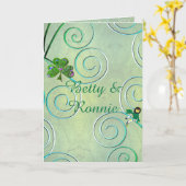 Thank you Leprechaun Folded Greeting Card カード (黄色い花)