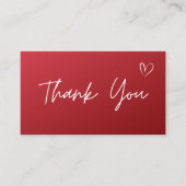 Thank You Light エレガント Red Social グラデーション Media 名刺 (正面)