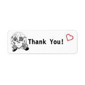 Thank You lineart ❤️ ラベル (正面)