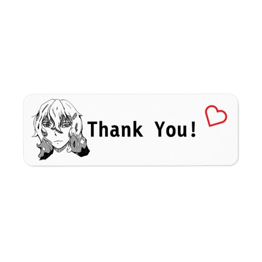 Thank You lineart ❤️ ラベル (正面)