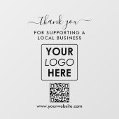 Thank You Local Businessロゴブランディングへようこそ ウィンドウサイン (シート)