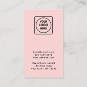 Thank You Logo | Blush Pink Modern Business 割引カード (裏面)