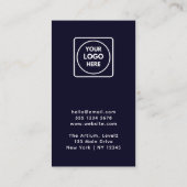 Thank You Logo | Navy Blue Business Design 割引カード (裏面)