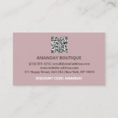 Thank You Logo QRCODE 10%OFF割引コードバラ 名刺 (裏面)